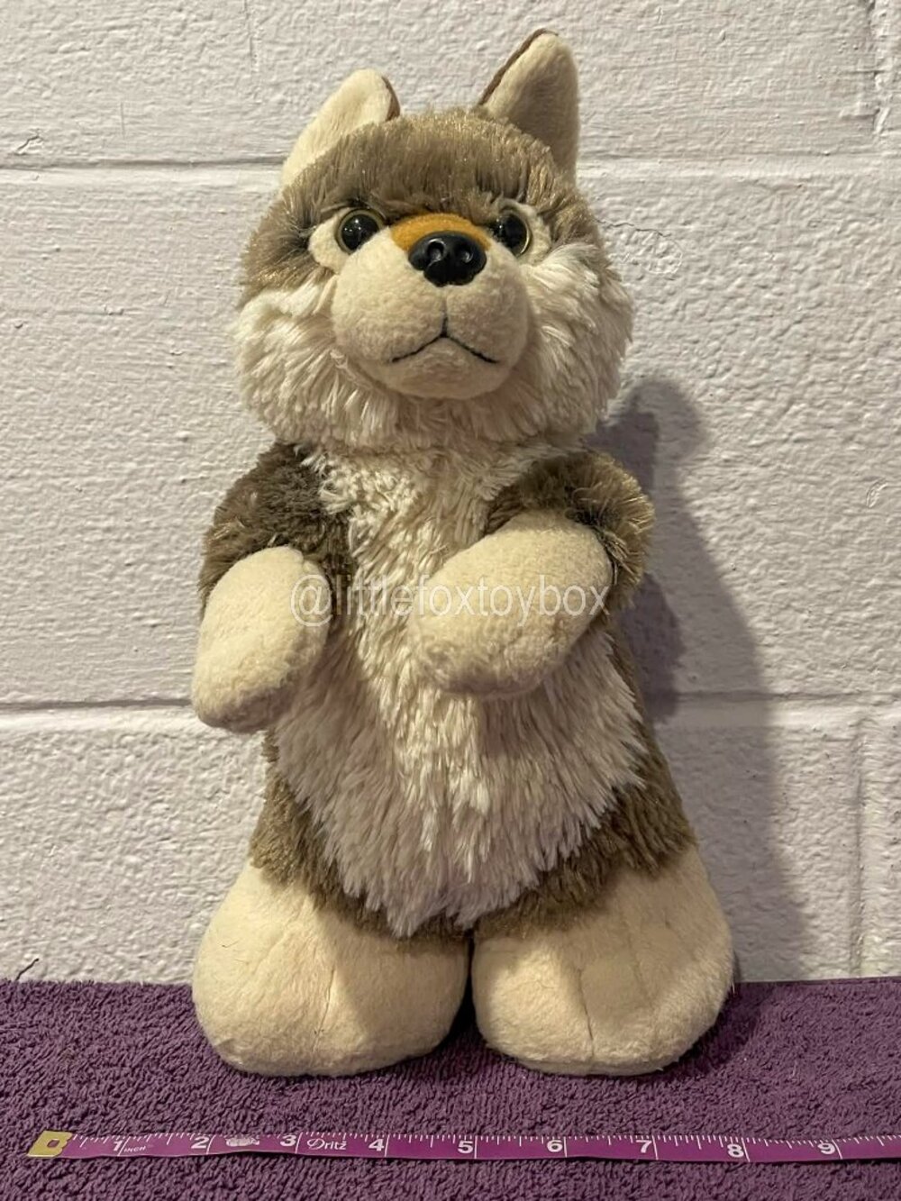 Wild Republic Gray Wolf Plush 12" Standing Stuffed Animal Realistic Dog ESSA
